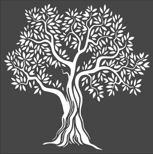 1- 8x8 inch Custom Cut Stencil, (PF-7) Tree - Picture 1 of 1