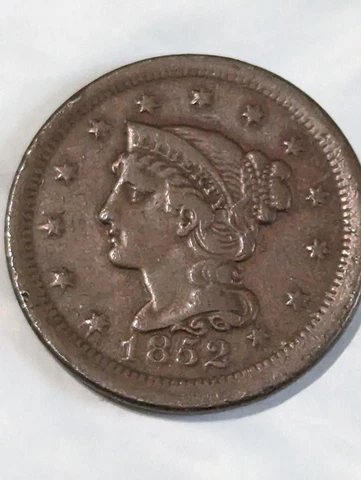 1852 Braided Hair Large Cent Cover