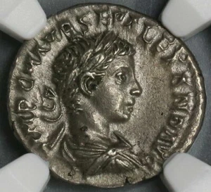 222 NGC Ch AU Severus Alexander Denarius Roman Empire Superb Portrait (21091701C - Picture 1 of 6