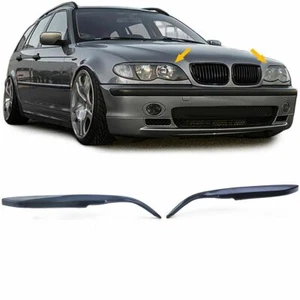 Cejas / Cubiertas de faros delanteros / Máscaras para BMW E46 01-05 Berlina / - Picture 1 of 8