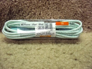 6ft Wireless Gear iPad iPhone iPod USB Braided Fabric Charging Cable - Picture 1 of 3
