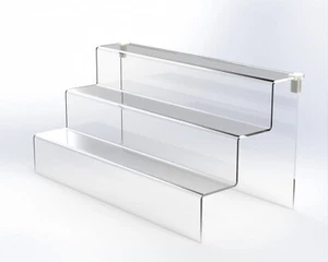 Soporte de exhibición de acrílico de 3 pasos, apto para Ikea Detolf 15""W x 8""D x 7.5""H HECHO EN EE. UU. - Imagen 1 de 8