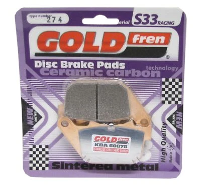 Goldfren S33 Brake Pads Rear For Harley Davidson XL 883 R Sportster R 2005-2013 - Image 1 of 2