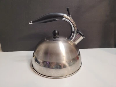 Hervidor de agua vintage MMI Kamenstein Corp acero inoxidable silbido colmena MCM Foto 1 de 4