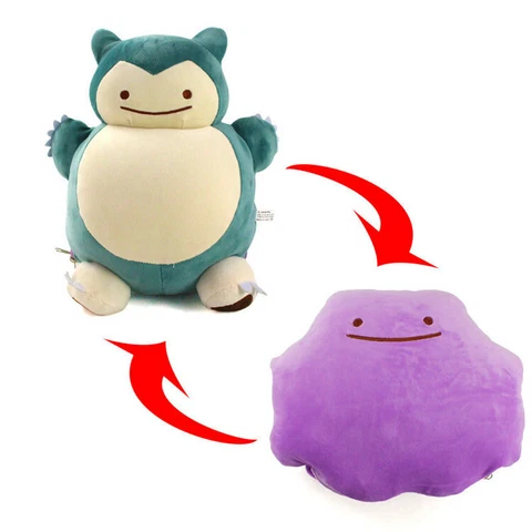 Reversible Pokemon Ditto And Snorlax Plush Stuffed Animal 8" Toy New Cover