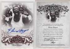 2015 Leaf Legends of Sport Base Auto Red /5 Elvin Hayes #BA-EH1 Auto HOF