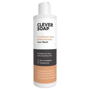 Clever Soap 2% Salicylic Acid & Niacinamide Face Wash - For Oily, Sensitive Skin - Picture 1 of 7