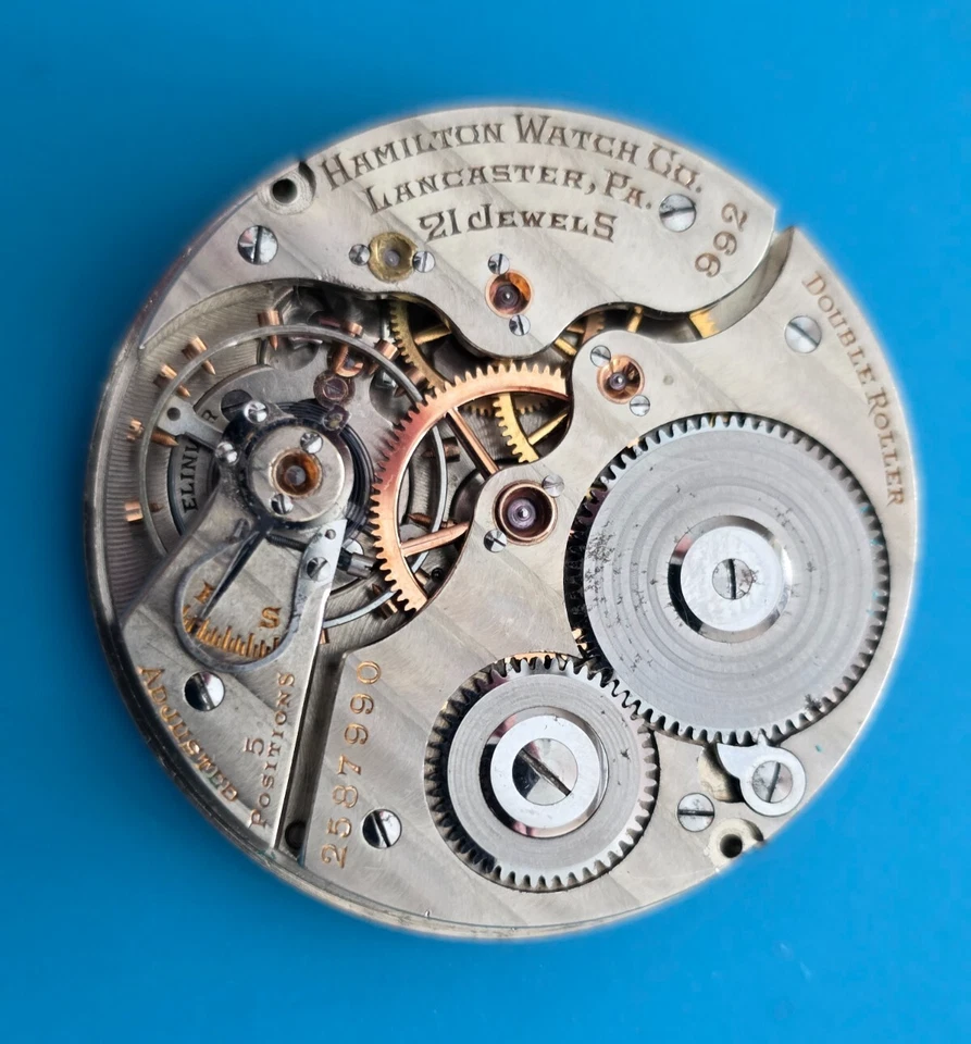 16 SIZE HAMILTON 21 JEWEL GRADE 992 MODEL 2 POCKET WATCH PARTS - Image 1 of 1