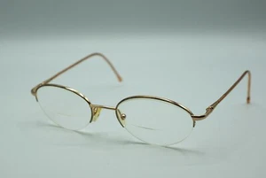 Marchon 112 428 Gold Oval Halbrandlos Brille Brillengestell 51▢19-135 - Bild 1 von 6