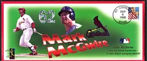 USA 1998 POST CARD FOR MARK McGWIRE'S 62th HOME RUN FOR CARDINALS - Picture 1 of 2