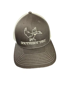 SOUTHERN YELL Duck LOGO ADJUSTABLE SNAPBACK TRUCKER/MESH HAT/CAP, Brown/Beige - Picture 1 of 3