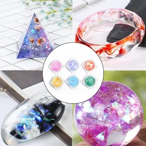 6 Color Sturdy PET Glitter Flakes Stars Nail Art Decorations Glitter Flakes - Picture 1 of 8