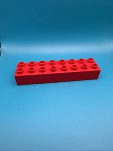 Bloque de repuesto de ladrillo rojo Lego Duplo 2x8 - Imagen 1 de 3