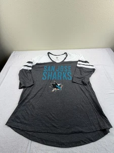 Nuova maglia San Jose Sharks stile Wmns taglia 2XL L/S camicia NHL - Foto 1 di 4
