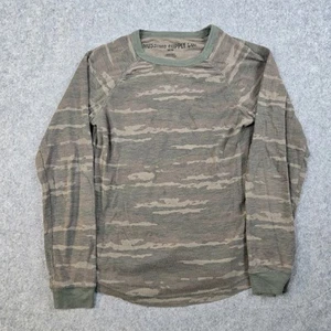 Mossimo Supply Co Shirt Mens Medium Green Camo Waffle Knit Thermal Long Sleeve - Picture 1 of 6