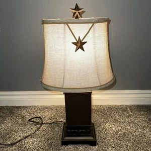 Primitive Country Western STAR Accent Table Lamp or Night Stand Lamp -22.5” Tall - Picture 1 of 13