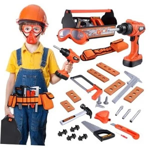 Kids Tool Set - 32 PCS Toddler Tool Set with Tool Box & Electronic Toy Drill, - Picture 1 of 7