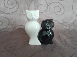 Paar Keramik Eule Salz und Pfefferstreuer - Bild 1 von 4
