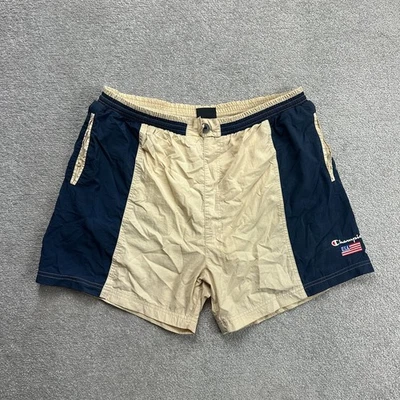 CHAMPION Herren Badehose Badeshorts XL USA Travel Beach Shorts Logo 9219 Beige - Bild 1 von 4