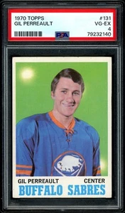 1970-71 Topps #131 Gilbert Perreault HOF Rookie PSA 4 VG-EX Buffalo Sabres RC - Picture 1 of 2