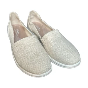 Clarks Breeze Step II Flat Women's 8.5M Beige Natural Interest Slip-on Shimmer - Picture 1 of 10