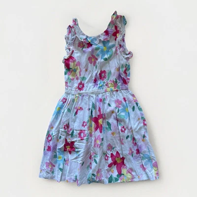 Vestido Primavera Floral Carter’s Kid Talla 8 Volantes Rosa Azul Rojo Amarillo Plisado Foto 1 de 4