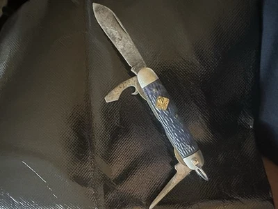 Dark Blue Vintage Cub Scout BSA Official Pocket Knife Camillus NewYork USA 1960s - Image 1 of 3