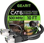Cat6 Outdoor Ethernet Cable 10Ft 23Awg Pure Copper Ftp Lldpe Waterproof Direct B