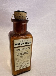 Raro vintage John Wyeth & Bros. Triturate Medicine Btl. mai aperto - Foto 1 di 5