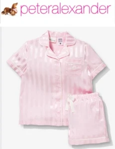 BNWT PETER ALEXANDER GIRLS KIDS SATIN PJ SET SIZE 10 (PINK) RRP $79.95 - Picture 1 of 5