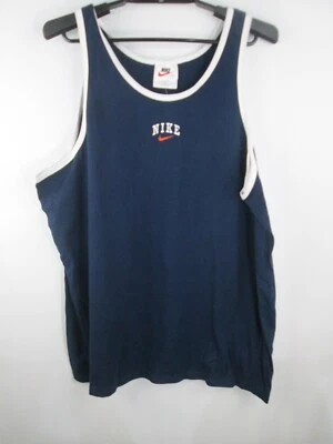 Camiseta sin mangas Nike de colección para mujer XL azul blanco bordada Swoosh entrenamiento hecha en EE. UU. NUEVA CON ETIQUETAS Foto 1 de 4