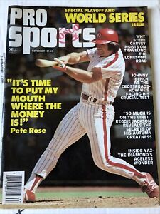1980 Pro Sports magazine baseball Pete Rose Philadelphia Phillies Bench Reds