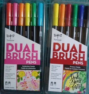 Set Bundle of 2 Tombow Brush Pens Primary Celebration NEW - Picture 1 of 2