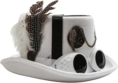 Унисекс Deluxe стимпанк шляпа костюм головной убор, выпускного мяч верхняя шляпа головной убор готический - Изображение 1 из 4