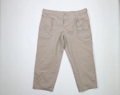 Pantalones de lona vintage Cabelas para hombre 44x28 descoloridos calce relajado pierna ancha beige algodón Foto 1 de 4
