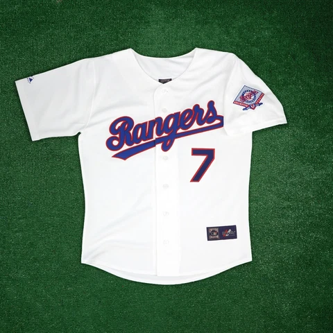Ivan Rodriguez 1993 Texas Rangers Cooperstown Men's Home White Jersey w/ Patch Cover