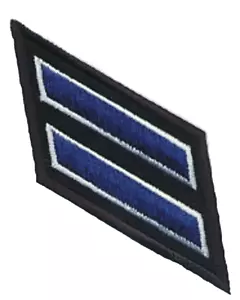 Police Service Stripe Patch Embroidered Two Stripe 10 Ten Year Right Sleeve - Picture 1 of 1
