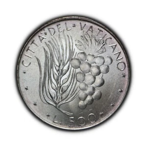 VATICAN CITY. 1973, 500 Lire, Silver - Paul VI, Eucharist, Communion Grapes 1 🌈 - Picture 1 of 3