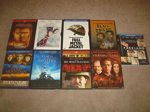 WAR Movie Blu-ray DVD LOT Legends of the Fall We Were Soldiers Full Metal Jacket - Picture 1 of 11