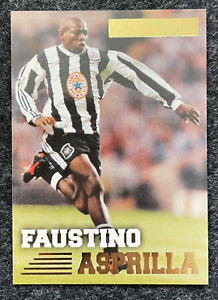 1996 MERLIN PREMIER GOLD 96 FAUSTINO ASPRILLA FOOTBALL CARD - NEWCASTLE UNITED
