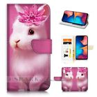 ( For Samsung A20 ) Wallet Flip Case Cover AJ40685 Rabbit Bunny