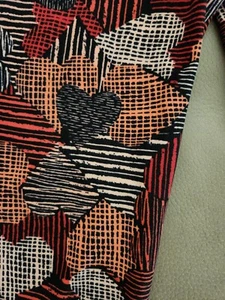 Girls' LuLaRoe Size Kids Large/Extra Large (L/XL) Heart Leggings Red&Multi - Picture 1 of 8