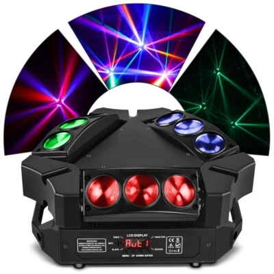 LED RGBW Spider Moving Head DMX Stage Beam Lighting DJ Disco Party KTV Projector - Image 1 of 4