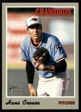 2019 Topps Heritage Minors Base #134 Hans Crouse - Hickory Crawdads
