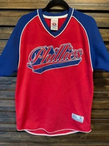Philadelphia Phillies Jersey Mens MED Embroidered True Fan MLB Baseball Shirt - Picture 1 of 11