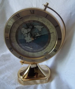 Seiko World Time Golden Globe Tisch- und Tischuhr 24 Zeitzonen QQZ292G 12" - Bild 1 von 14