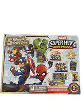 MARVEL SUPER HERO Adventures 5 wood puzzles with Storage Box