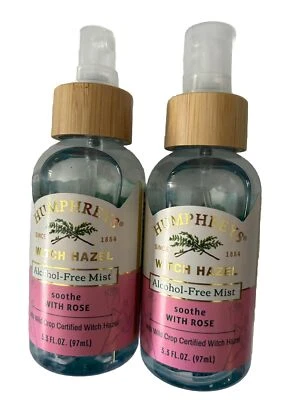 Humphreys Witch Hazel toner orgânico acalmar com névoa sem álcool rosa 3,3 oz - 2 - Imagem 1 de 2
