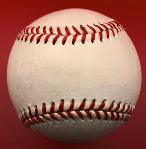 Pie Traynor Single Signed Baseball, Cooperstown NY Ball, Light Autograph - Picture 1 of 3
