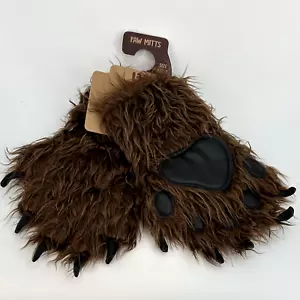 Lazy One Animal Paw Pads and Claws Plush Mitts Gloves Big Foot Adult Size - Picture 1 of 3